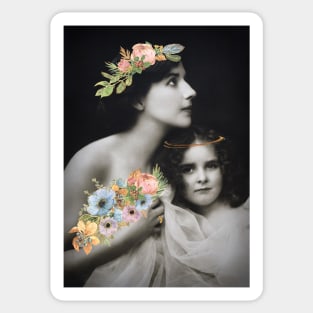 Vintage Modernized - Woman And Girl Sticker